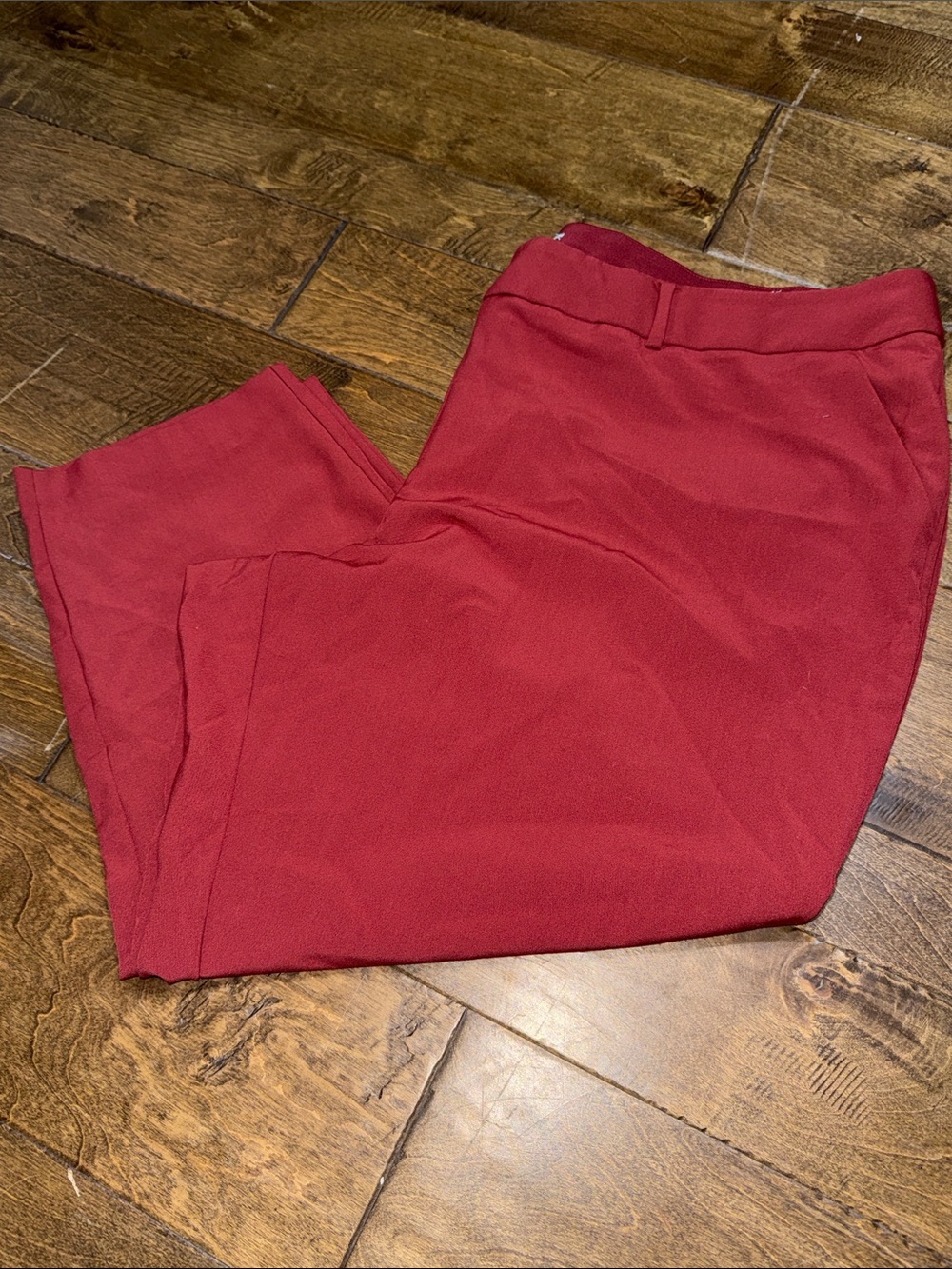 Lane Bryant Red Cropped Dress Pants